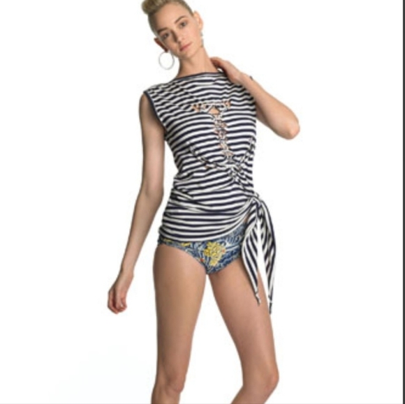 Jean Paul Gaultier Tops - Jean Paul Gaultier for Target - Black and White Striped Tank Top sz M